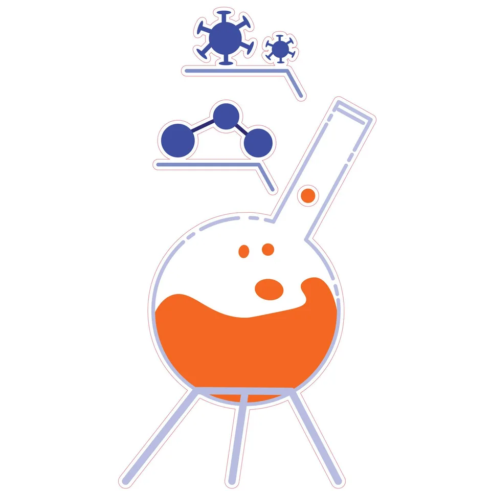 Sticker STEM, Științe ale naturii - Biologie, set F9, 80 cm, sticker 6