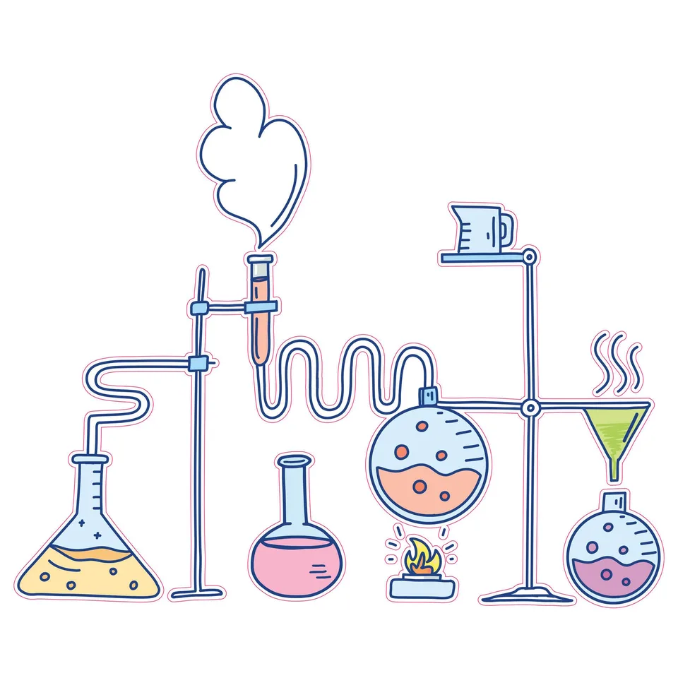 Sticker STEM, Stiinte ale naturii - Chimie, set H1, 80 cm, sticker 7