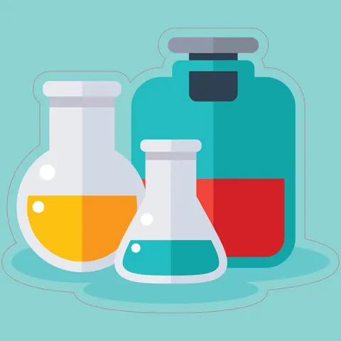 Sticker STEM, Stiinte ale naturii - Chimie, set H4, 80 cm, sticker 7