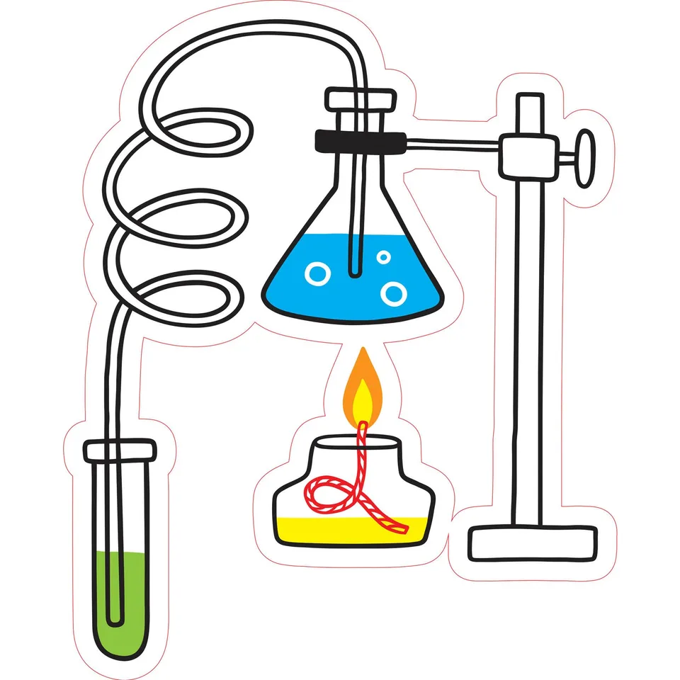 Sticker STEM, Stiinte ale naturii - Chimie, set H5, 80 cm, sticker 6