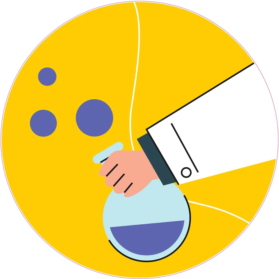 Sticker STEM, Științe ale naturii - Chimie, set H10, 80 cm, sticker 1