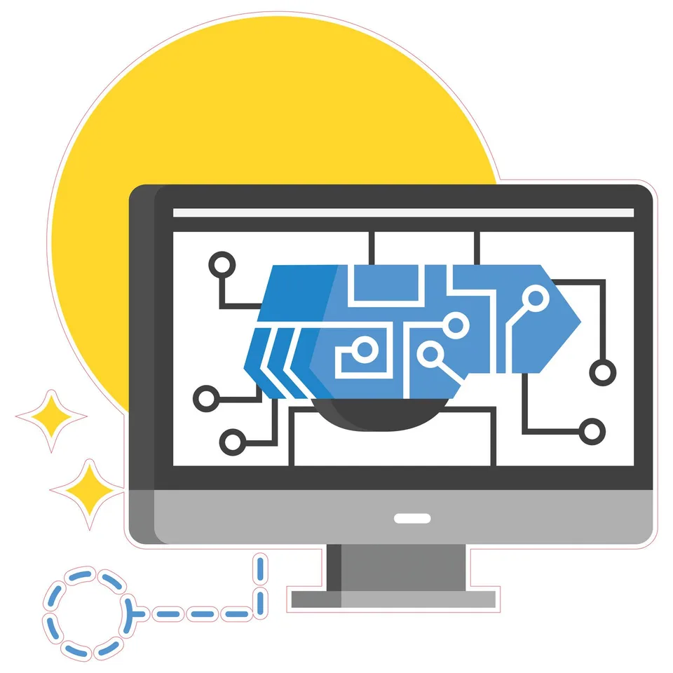 Sticker STEM, Robotică și sisteme ciber-fizice, set I8, 80 cm, sticker 10