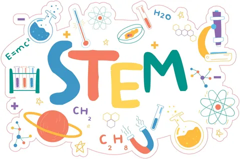 Sticker STEM, Intrare Zonă STEM, set J1, 80 cm, sticker 7
