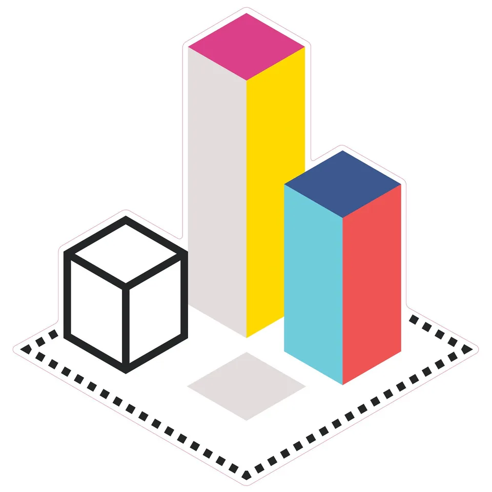 Sticker STEM, Design și prototipare 3D, set A1, 100 cm, sticker 8