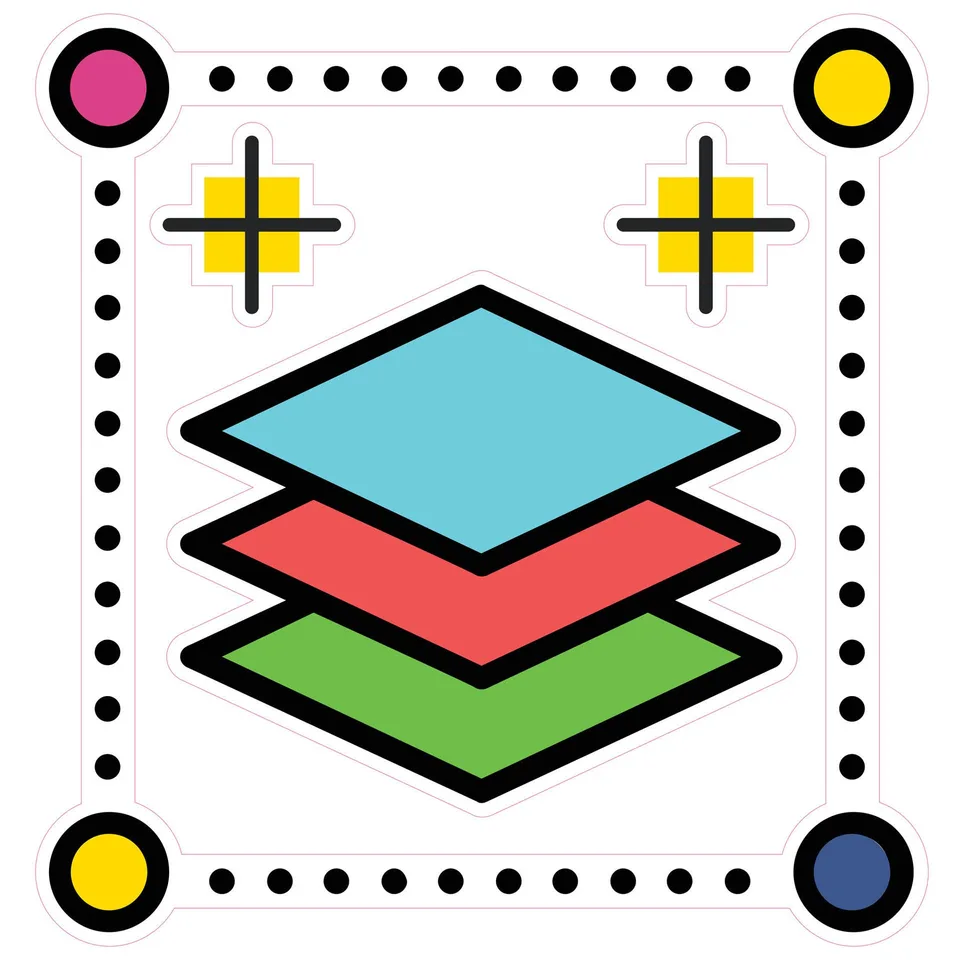 Sticker STEM, Design și prototipare 3D, set A1, 100 cm, sticker 10