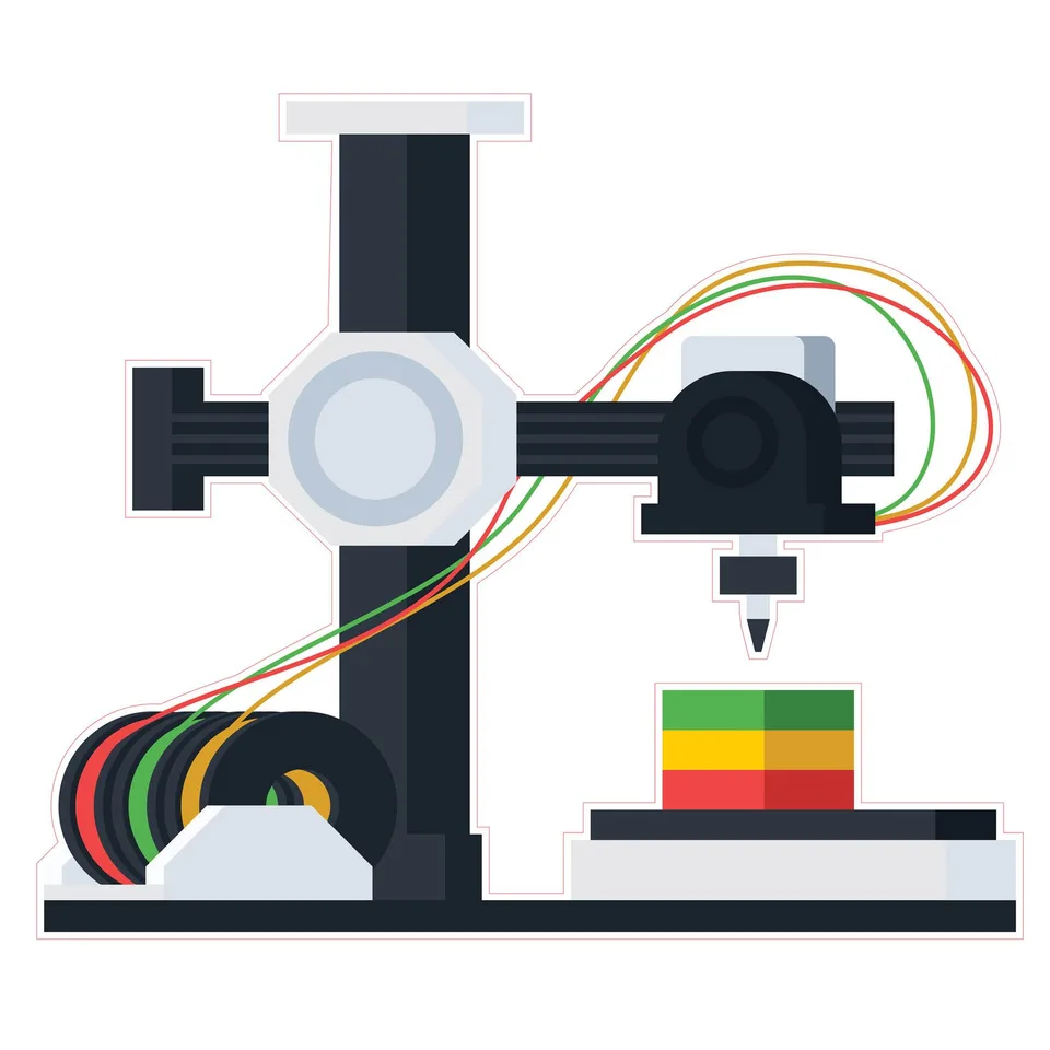 Sticker STEM, Design și prototipare 3D, set A5, 100 cm, sticker 5