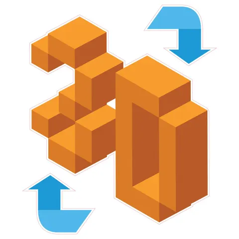 Sticker STEM, Design și prototipare 3D, set A7, 100 cm, sticker 1