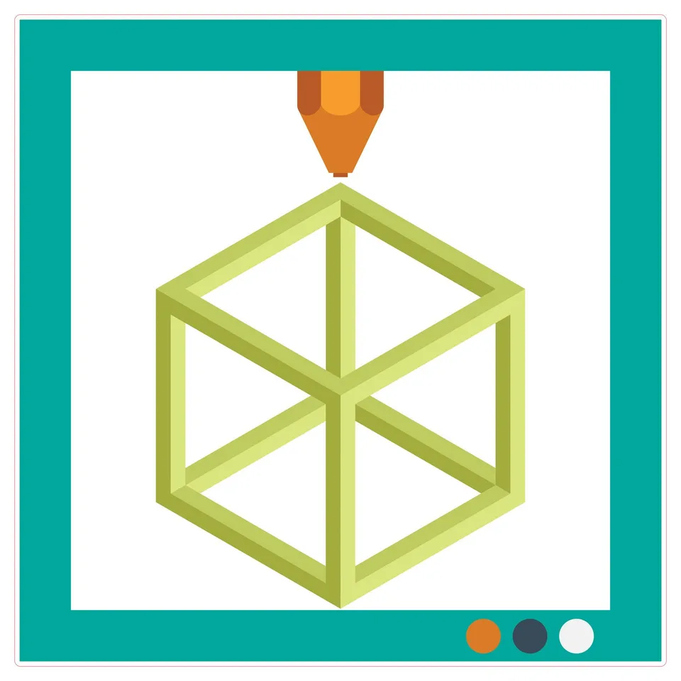 Sticker STEM, Design și prototipare 3D, set A7, 100 cm, sticker 2