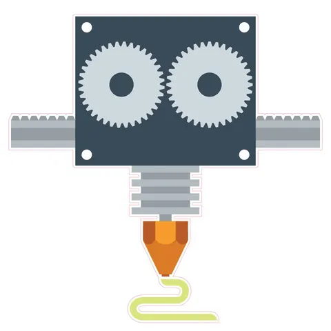 Sticker STEM, Design și prototipare 3D, set A7, 100 cm, sticker 4