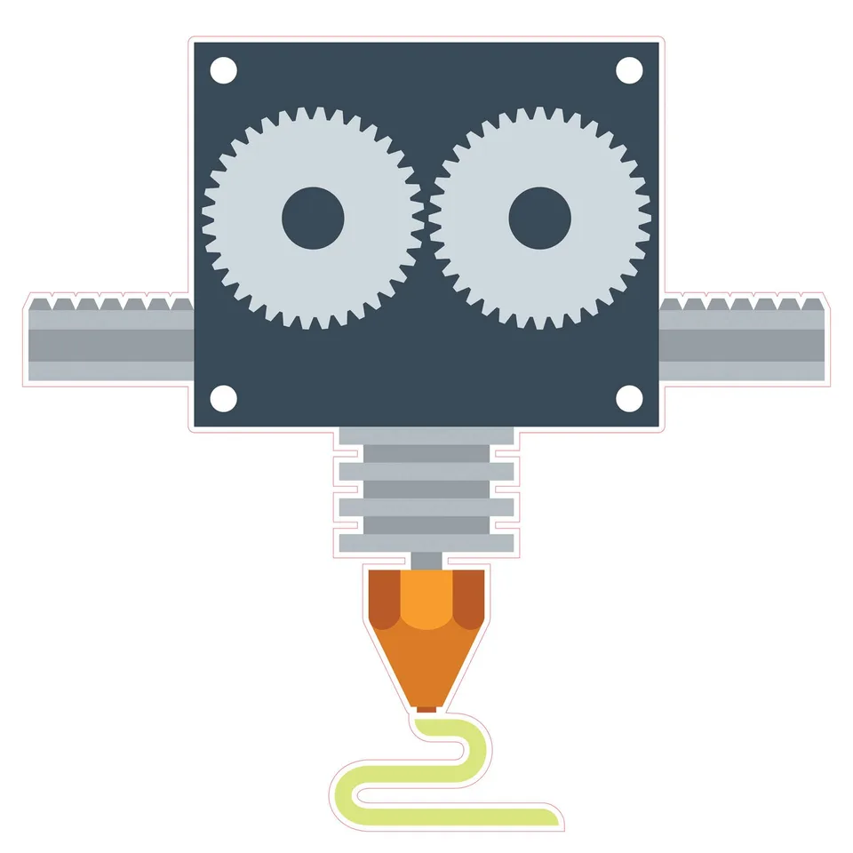 Sticker STEM, Design și prototipare 3D, set A7, 100 cm, sticker 4