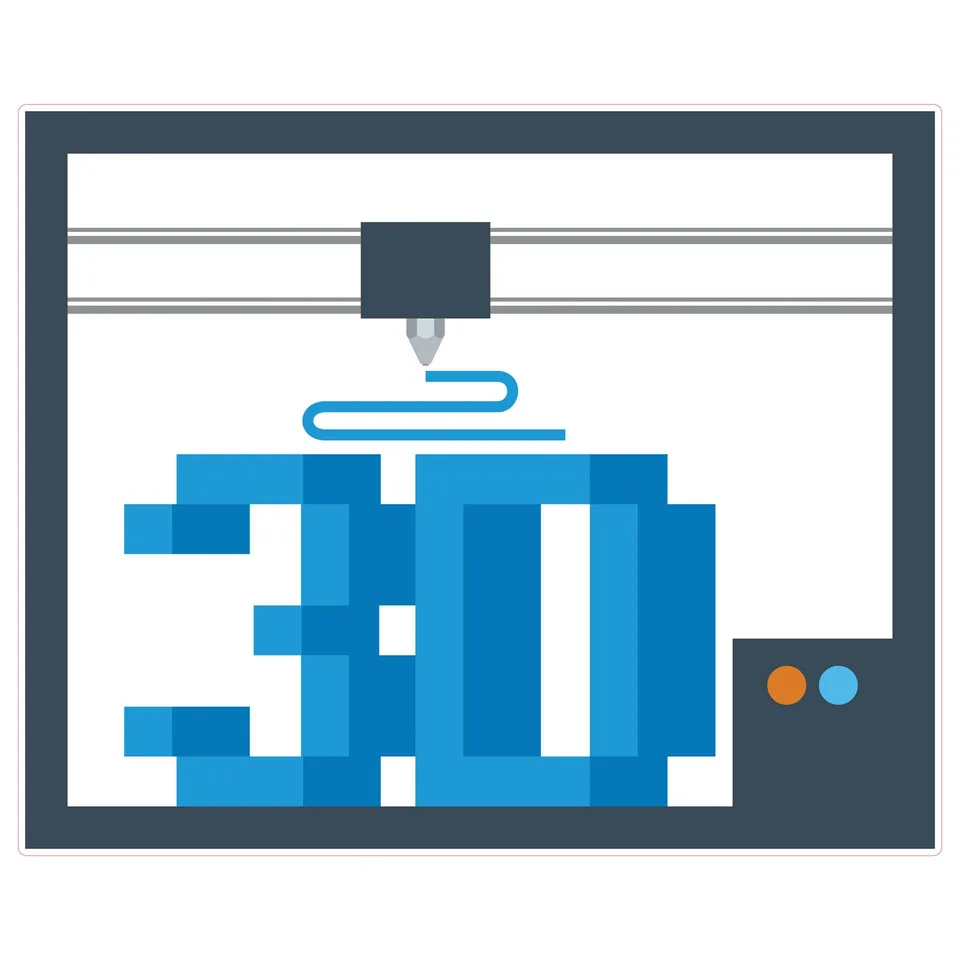 Sticker STEM, Design și prototipare 3D, set A7, 100 cm, sticker 8