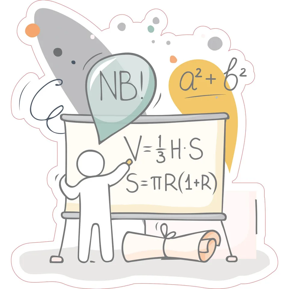 Sticker STEM, Matematică și informatică - Matematică, set D5, 100 cm, sticker 6