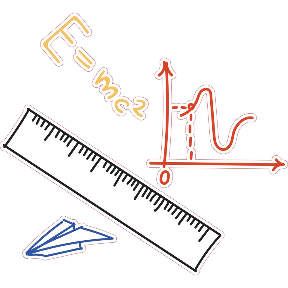 Sticker STEM, Matematică și Informatică - Matematică, set D6, 100 cm, sticker 8