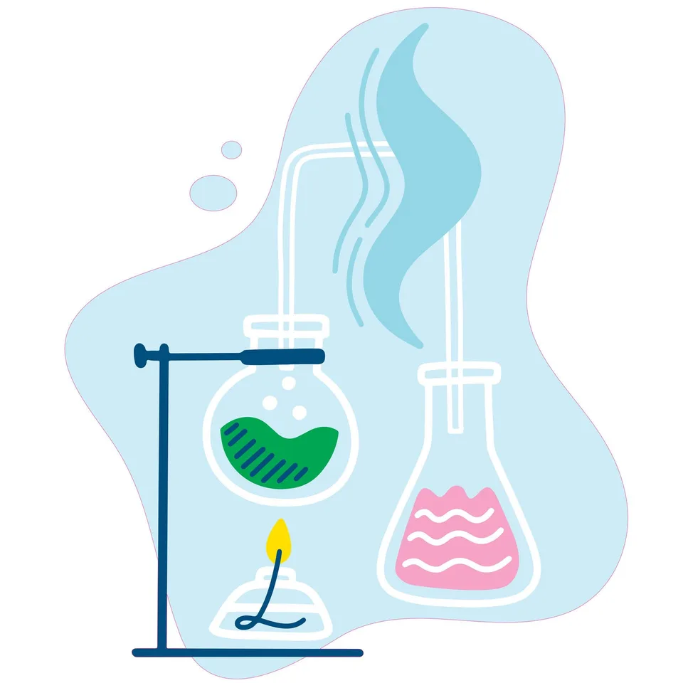 Sticker STEM, Științe ale naturii - Chimie, set H2, 100 cm, sticker 2