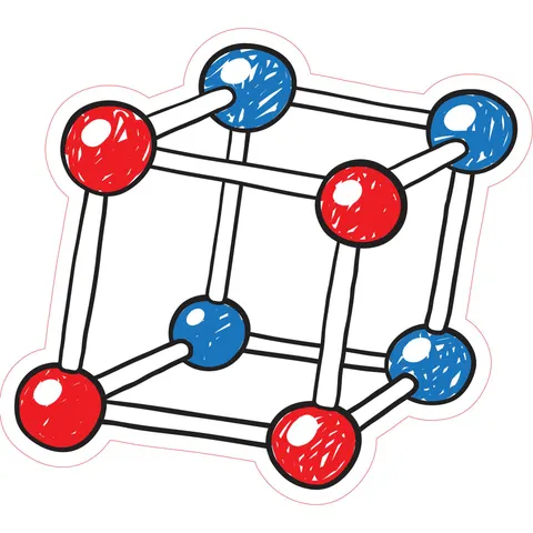Sticker STEM, Științe ale naturii - Chimie, set H5, 100 cm, sticker 2
