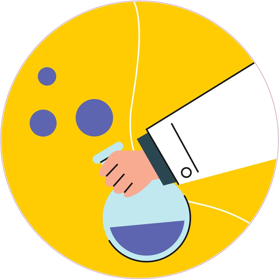 Sticker STEM, Științe ale naturii - Chimie, set H10, 100 cm, sticker 1