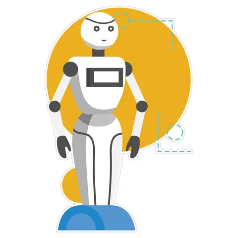 Sticker STEM, Robotică și sisteme ciber-fizice, set I8, 100 cm, sticker 1