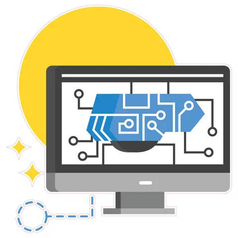 Sticker STEM, Robotică și sisteme ciber-fizice, set I8, 100 cm, sticker 10