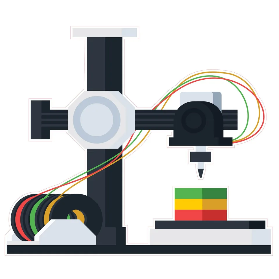Sticker STEM, Design și prototipare 3D, set A5, 150 cm, sticker 5
