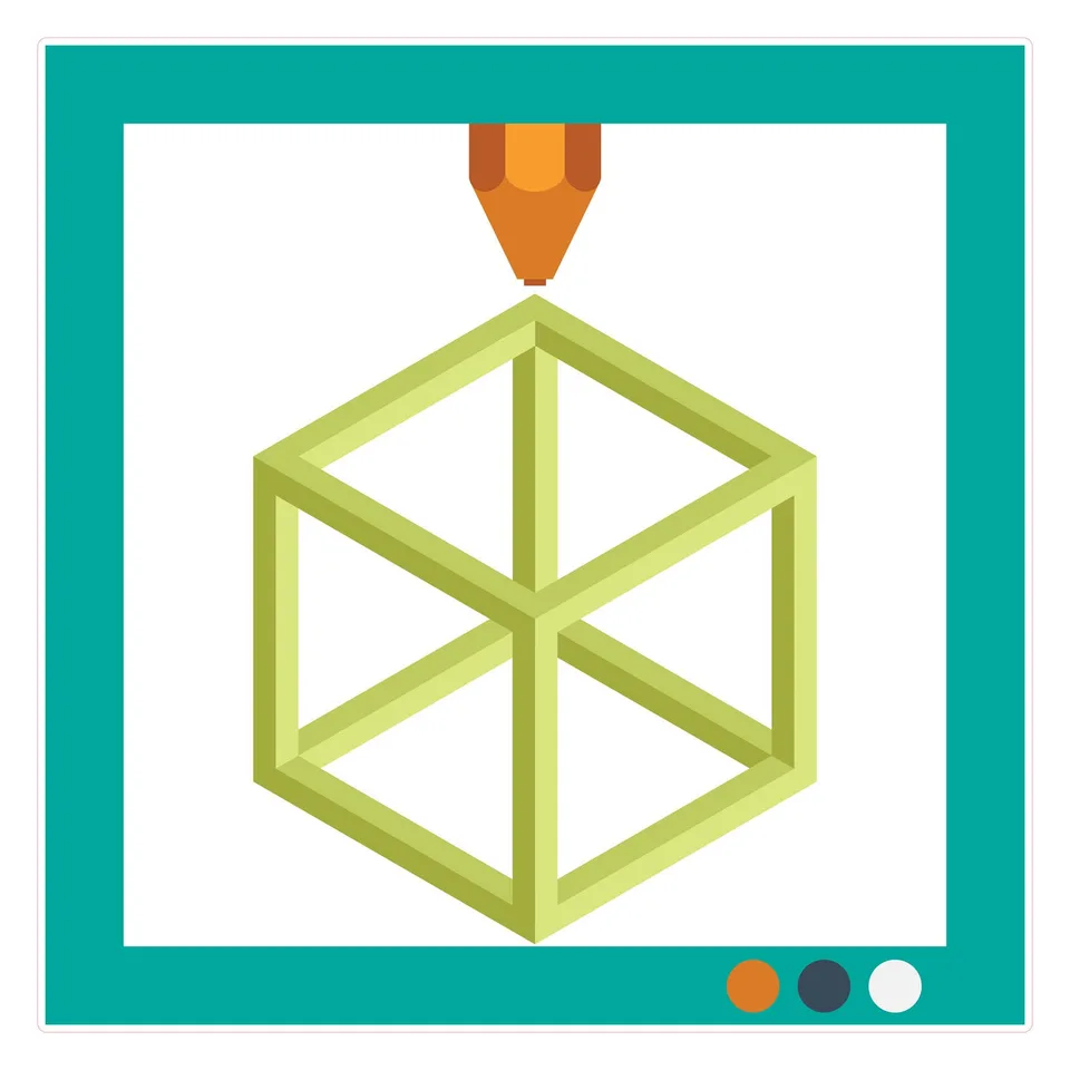 Sticker STEM, Design și prototipare 3D, set A7, 150 cm, sticker 2