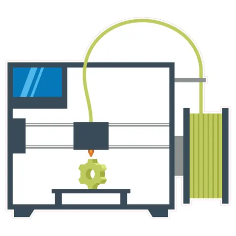 Sticker STEM, Design și prototipare 3D, set A7, 150 cm, sticker 7