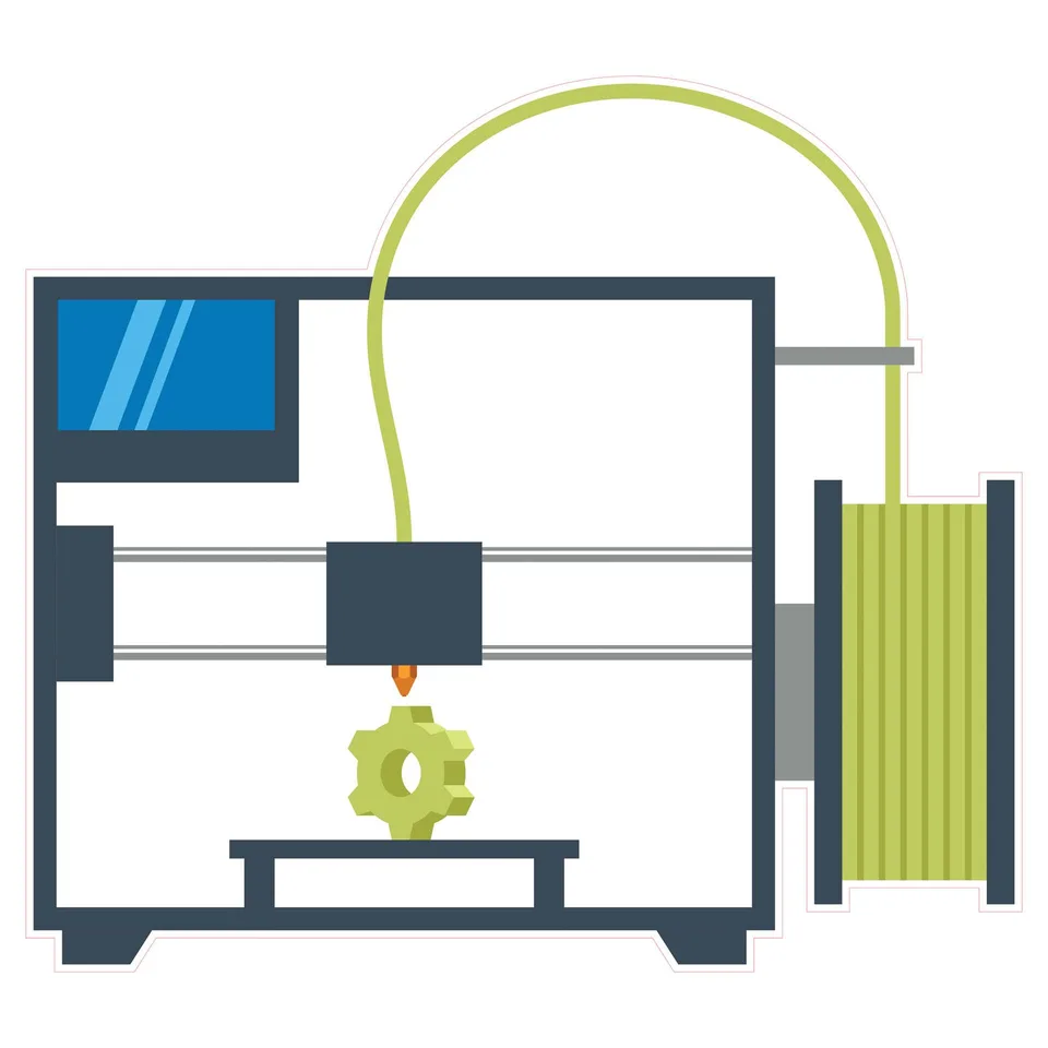 Sticker STEM, Design și prototipare 3D, set A7, 150 cm, sticker 7