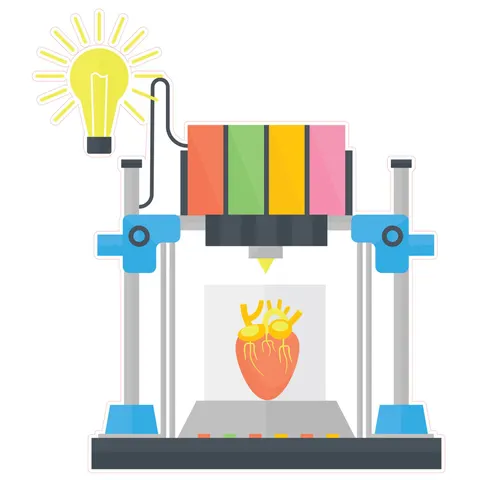 Sticker STEM, Design și prototipare 3D, set A9, 150 cm, sticker 1