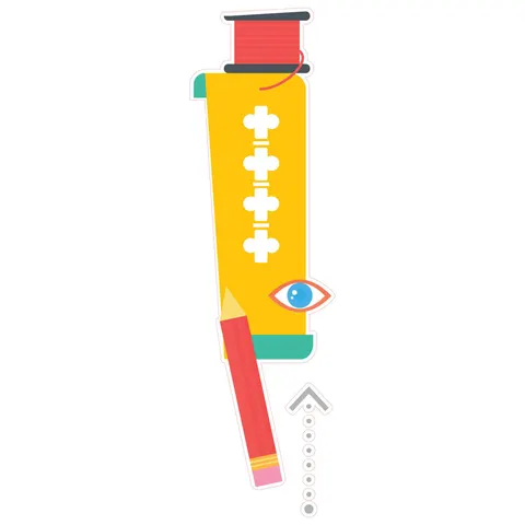 Sticker STEM, Design și prototipare 3D, set A9, 150 cm, sticker 2