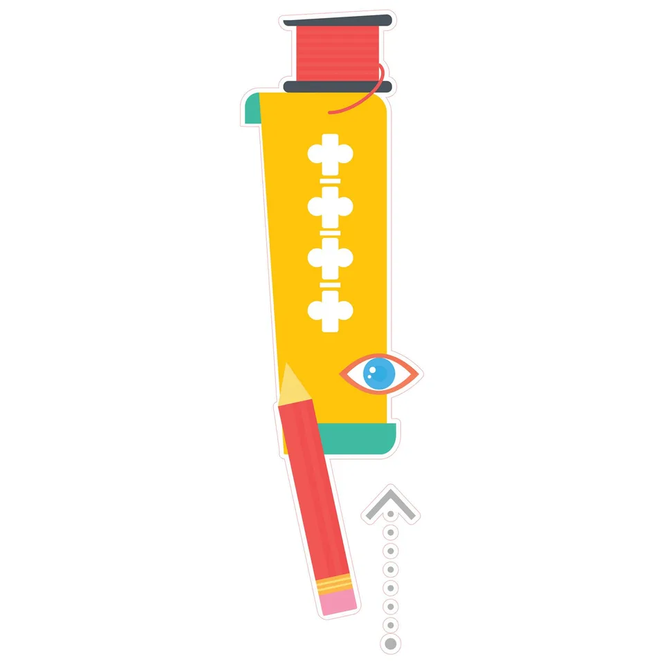 Sticker STEM, Design și prototipare 3D, set A9, 150 cm, sticker 2
