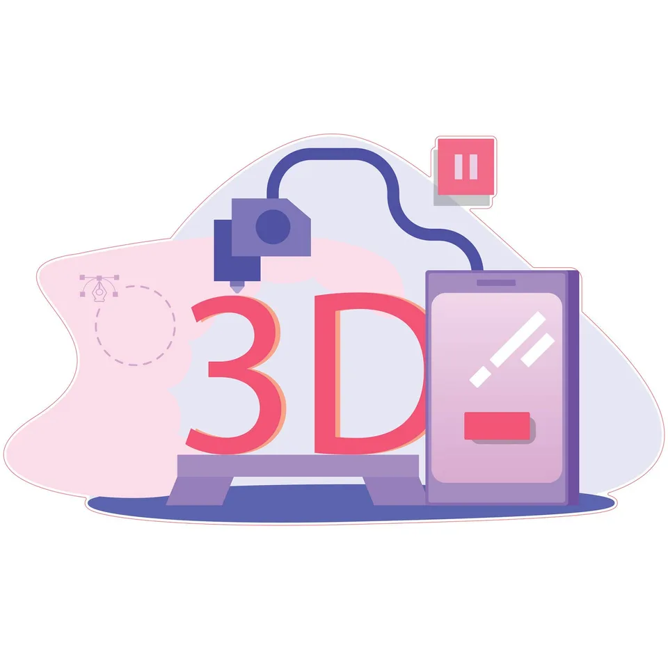 Sticker STEM, Design și prototipare 3D, set A10, 150 cm, sticker 7
