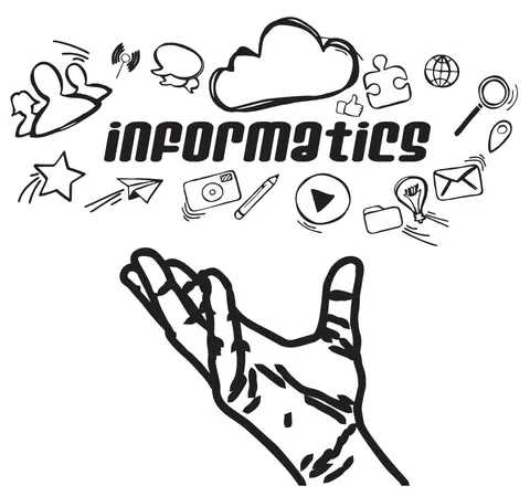 Sticker STEM, Matematică și Informatică - Informatică, set E5, 150 cm, sticker 1