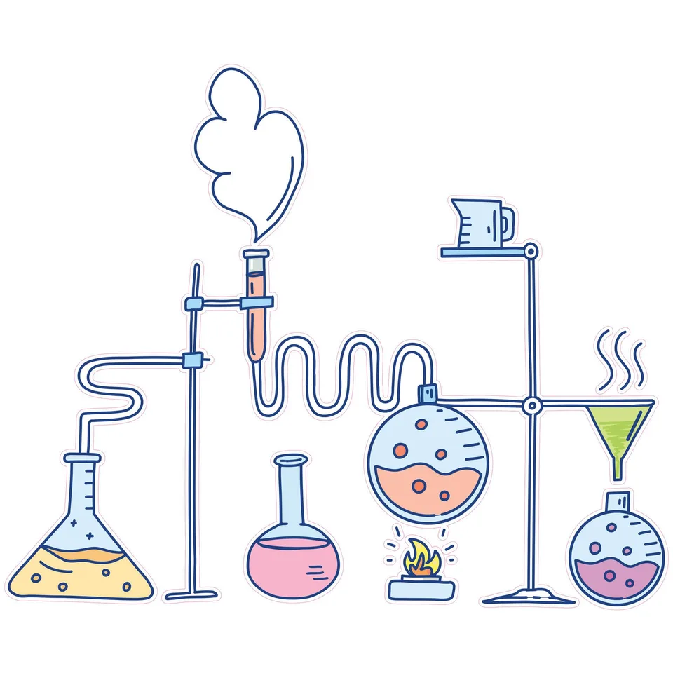 Sticker STEM, Științe ale naturii - Chimie, set H1, 150 cm, sticker 7