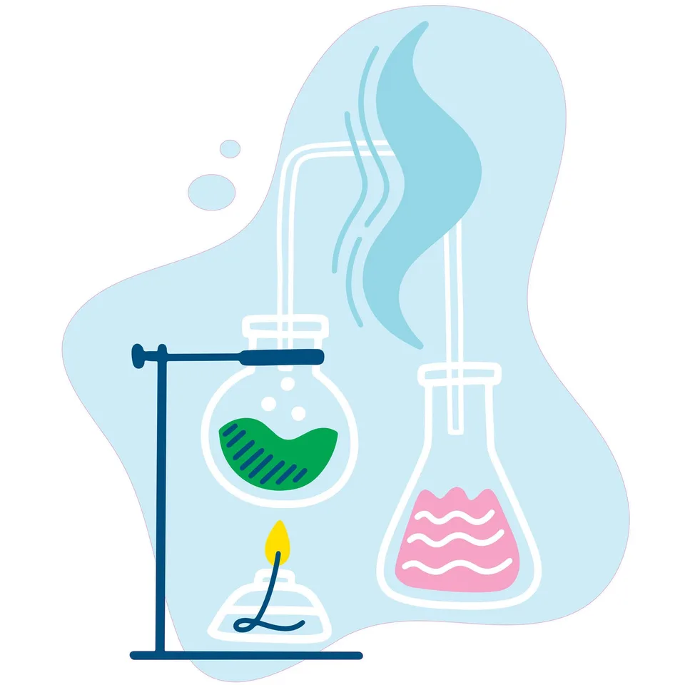 Sticker STEM, Științe ale naturii - Chimie, set H2, 150 cm, sticker 2
