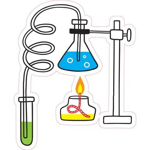 Sticker STEM, Științe ale naturii – Chimie, set H5, 150 cm, sticker 6