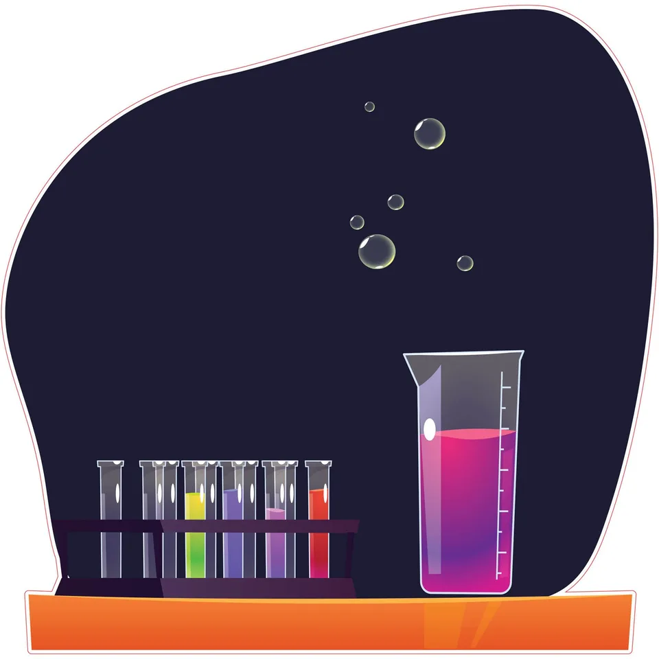 Sticker STEM, Științe ale naturii - Chimie, set H9, 150 cm, sticker 10
