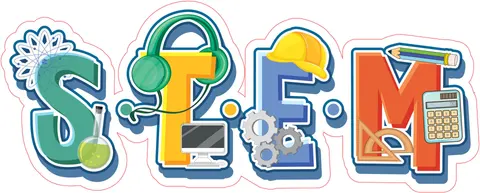 Sticker STEM, Intrare zonă STEM, set J1, 150 cm, sticker 3