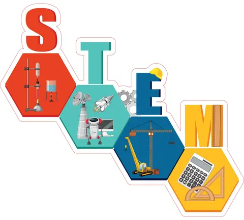 Sticker STEM, Intrare zonă STEM, set J1, 150 cm, sticker 5
