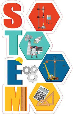 Sticker STEM, Intrare zonă STEM, set J1, 150 cm, sticker 6