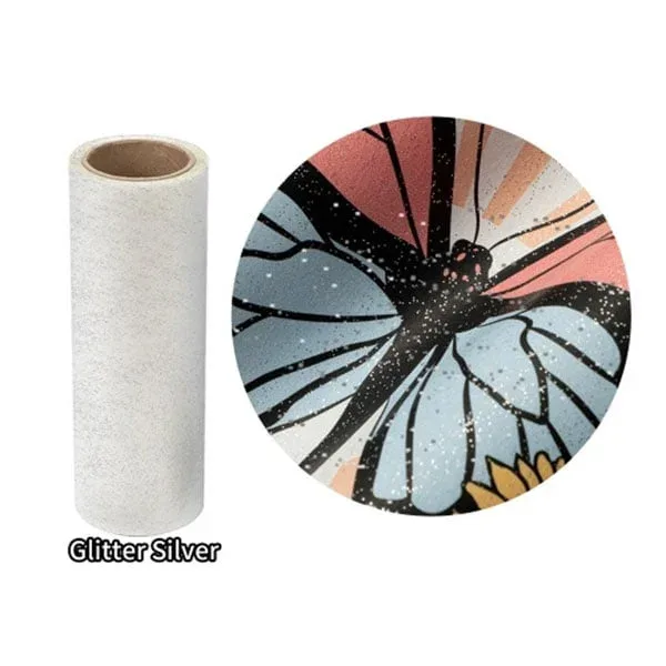 Otter Pro Folie DTF, transfer, 0.3 x 10 m, argintiu cu sclipici