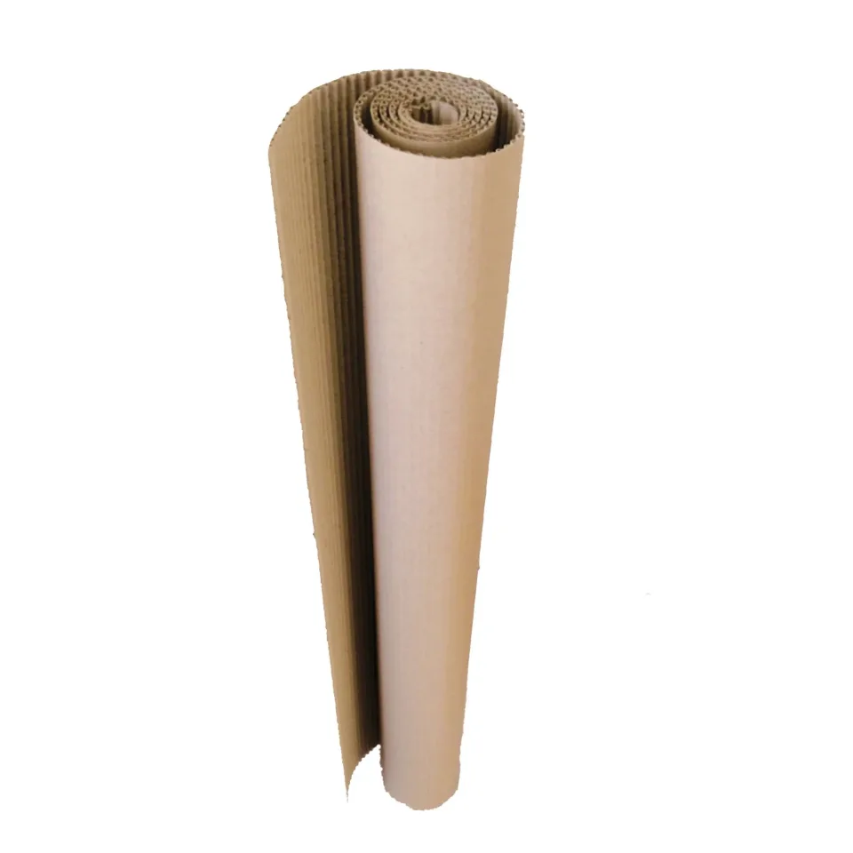Carton ondulat, 100 cm x 15 m, dublu strat, maro