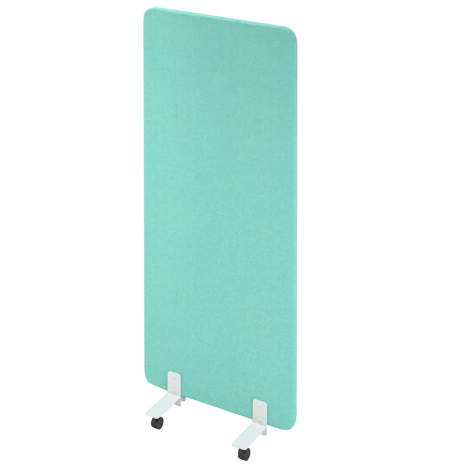 Separator acustic Narbutas Free Standing, 800 x 36 x 1800 mm, material textil Velito Presto mentă deschis, PAL 16 mm