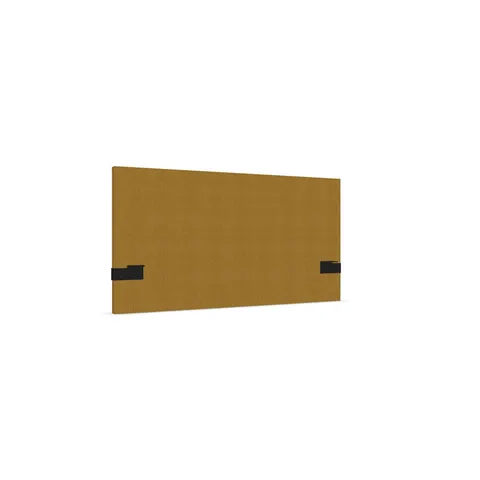 Panou acustic de birou Narbutas Modus, 1400 x 42 x 740 mm, PAL 16 mm, muștar, metal negru