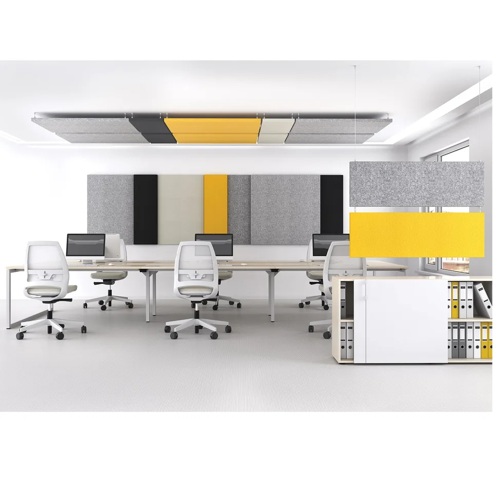 Panou acustic de perete Modus Narbutas, 1200 x 70 x 1200 mm, material Velito Presto mentă deschis, PAL 16 mm