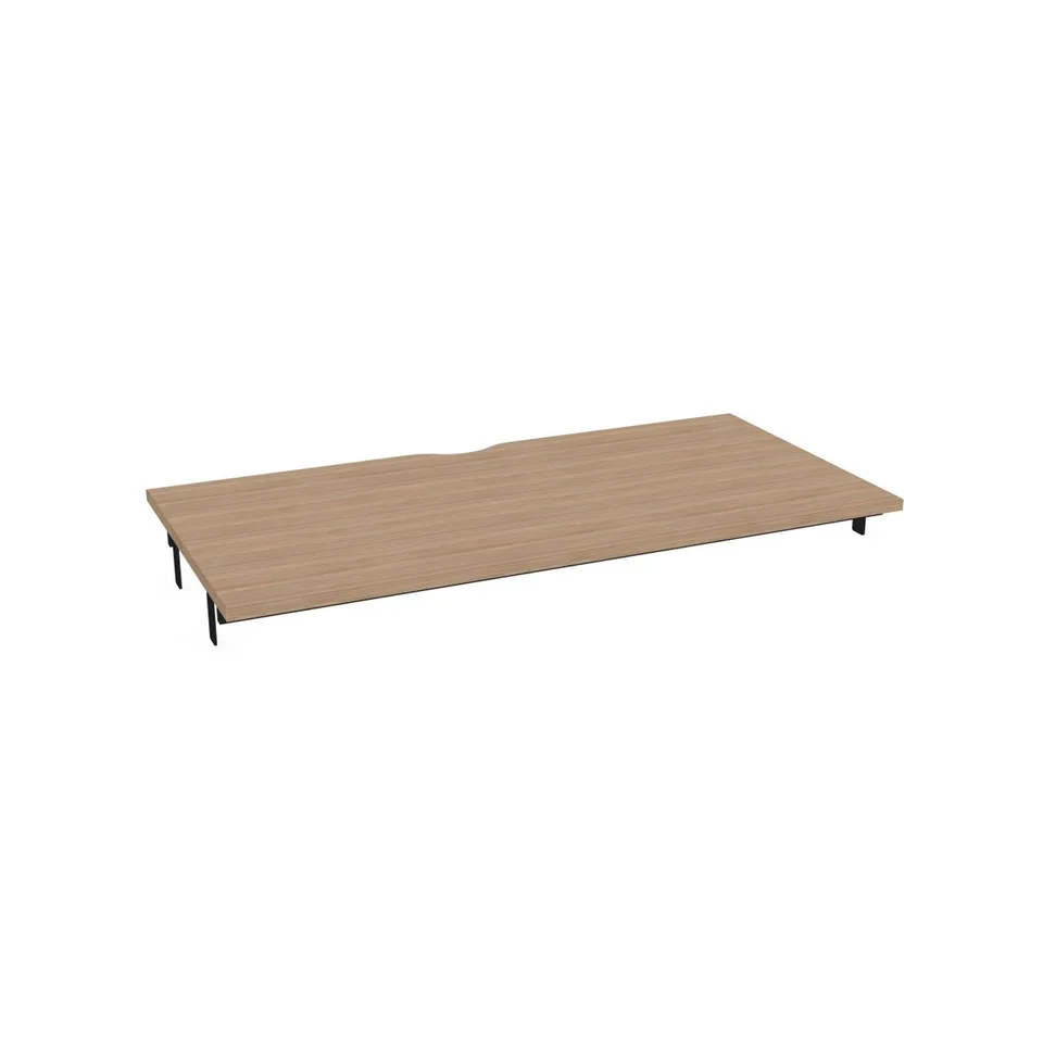 Blat Narbutas My Space, cu decupaj pentru cabluri, 1907 x 780 x 25 mm, stejar amber, metal negru