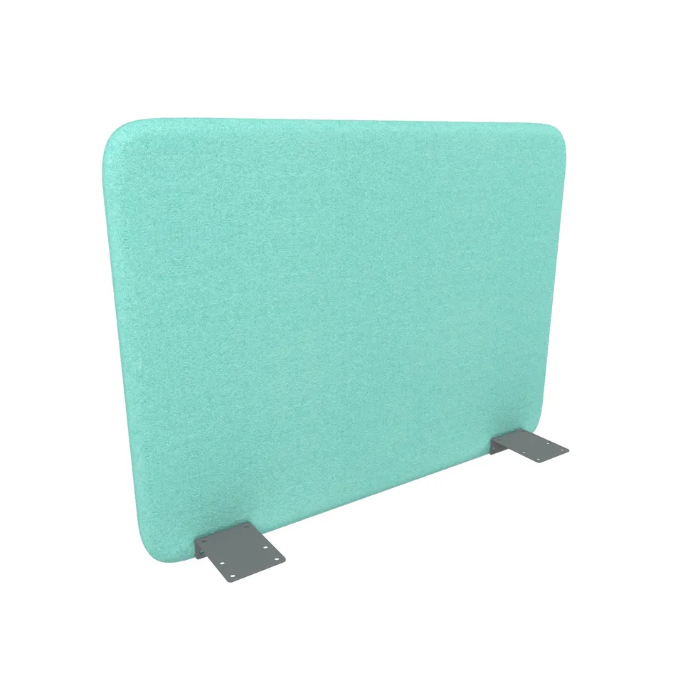Panou acustic de birou Narbutas Top 530, 700 x 36 x 530 mm, material Velito Presto mentă deschis, metal gri