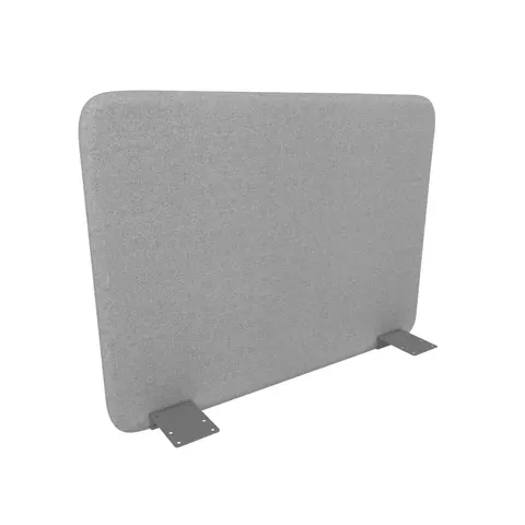 Panou acustic de birou Narbutas Top 530, 700 x 36 x 530 mm, material Velito Presto gri, metal gri