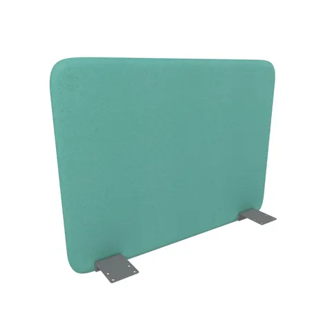 Panou acustic de birou Narbutas Top 530, 700 x 36 x 530 mm, material Velito Presto mentă, metal gri