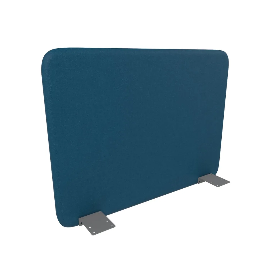Panou acustic de birou Narbutas Top 530, 700 x 36 x 530 mm, material Velito Presto albastru, metal gri