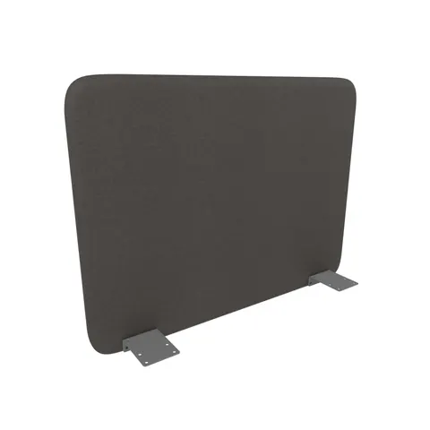 Panou acustic de birou Narbutas Top 530, 700 x 36 x 530 mm, material Velito Presto gri închis, metal gri