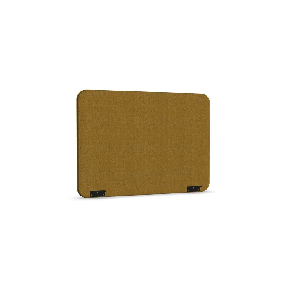 Panou acustic de birou Narbutas Top 530, 1600 x 36 x 549 mm, PAL 16 mm, muștar, metal negru